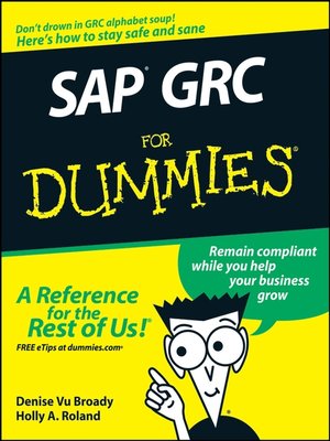 cover image of SAP GRC For Dummies